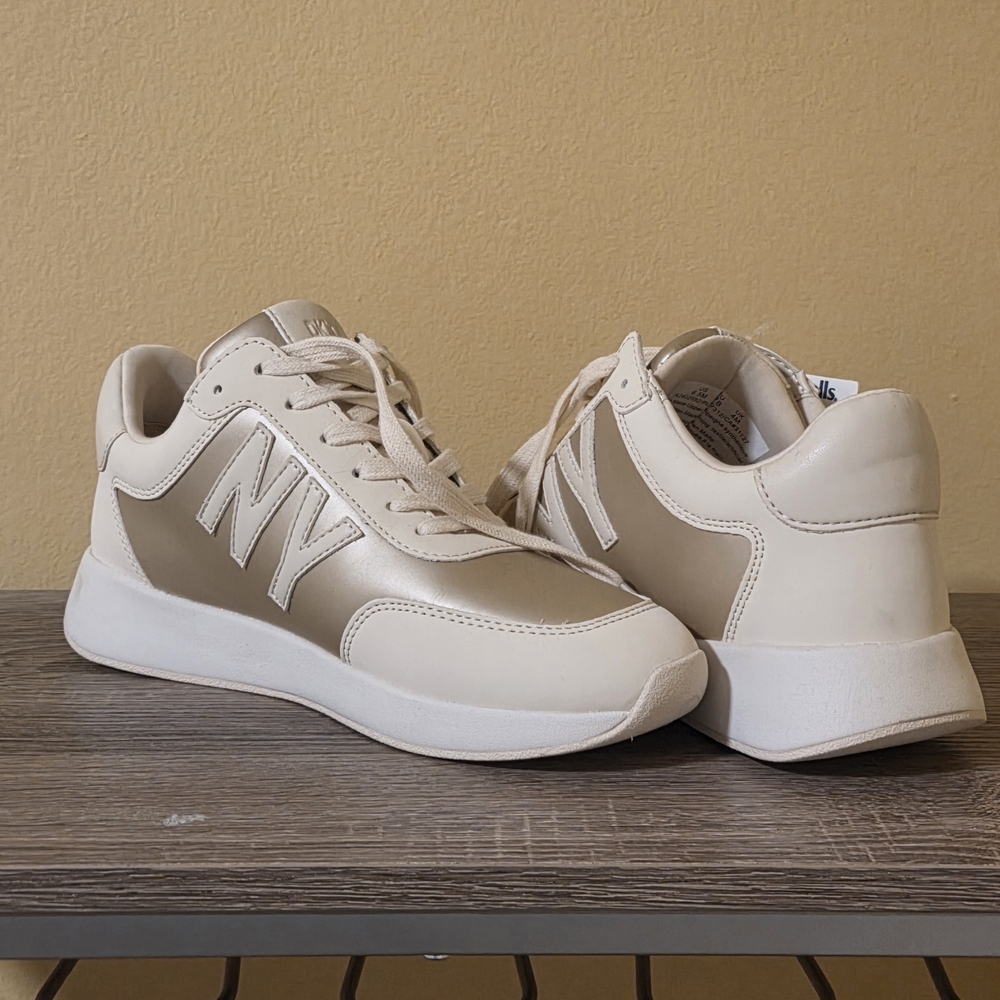 DKNY Ivory Gold Sneakers